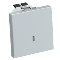 Išjungėjas, 2 polių su LED pašvietimu 10 A, 250 V Polikarbonatas lakuoto aliuminio WS-UKL AL1 - OBO BETTERMANN (pavadinimas tikslinamas)