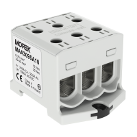 Gnybtas 6-95mm2 Cu/Al pilkas 6 prijungimai 1000V OTL95-3 - MOREK