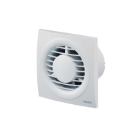 Ventiliatorius 100mm su laiko rele 3-25min 80m3/val 26dB(A) 8W 230V IPX4 su atgaline sklende ECA piano TC - MAICO