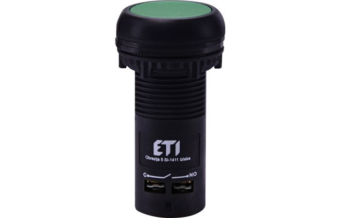 Mygtukas 1no+1nc žalias ECF-11-G - ETI