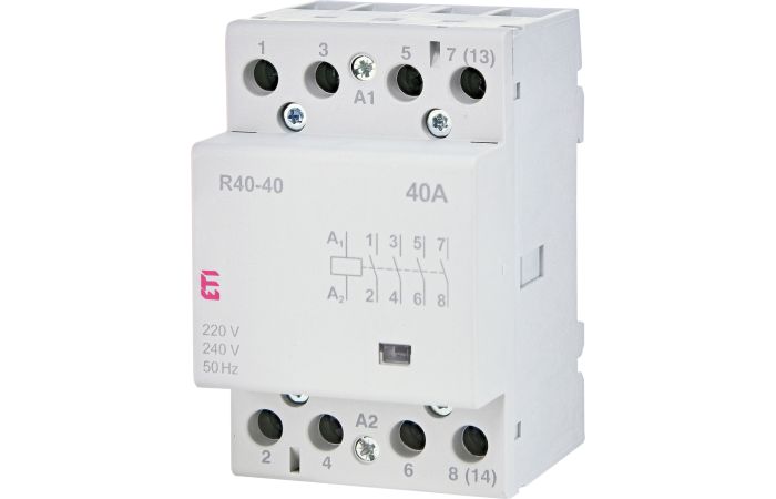 Kontaktorius 4P 40A 230V AC 4no 3 modulių R40-40 230V - ETI