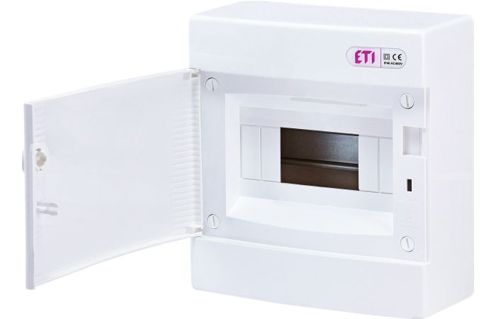 Skydelis v/t 8 modulių IP40 baltos durys ECT08PO - ETI