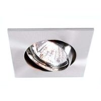 Šviestuvas į/l 1x50W GU5.3 82x82mm H-27mm sidabrinės spalvos CEILING BUILT-IN RING - DEKO LIGHT