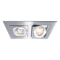 Šviestuvas į/l 2x50W GU5.3 178x98mm H-90mm sidabrinės spalvos KARDAN II - DEKO LIGHT