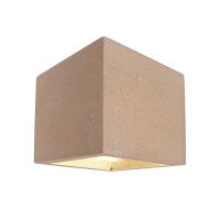 Šviestuvas v/t 1x25W G9 115x115mm H-115mm betoninis dramblio kaulo spalvos šviečia aukštyn/žemyn BRA CUBE - DEKO LIGHT