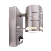Šviestuvas v/t 1x35W GU10 IP44 D-60mm H-150mm su judesio jutikliu ir šviesos davikliu sidabrinės spalvos BRA ZILLY II DOWN MOTION - DEKO LIGHT