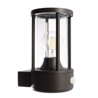 Šviestuvas v/t 1x60W E27 IP44 D-160mm H-218mm su judesio jutikliu ir šviesos davikliu pilkos spalvos BRA ADEBAR MOTION - DEKO LIGHT