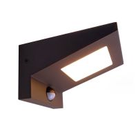 Šviestuvas v/t LED 6W IP54 3000K 370lm 150x125mm H-98mm su judesio jutikliu ir šviesos davikliu antracito spalvos BRA IRETTA - DEKO LIGHT