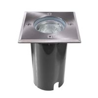 Šviestuvas į/ž 1x7W GU10 IP67 97x97mm H-111mm nerūdijančio plieno sidabrinės spalvos ATON - DEKO LIGHT
