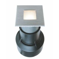 Šviestuvas į/ž LED 0.6W 24V IP67 3000K 14lm 45x45mm H-65mm nerūdijančio plieno sidabrinės spalvos su laidu 0.5m BASIC I WW - DEKO LIGHT
