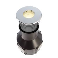 Šviestuvas į/ž LED 2.4W 24V IP67 3000K 150lm D-55mm H-83mm nerūdijančio plieno sidabrinės spalvos su laidu 1m ALZIRR II - DEKO LIGHT