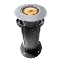 Šviestuvas į/ž LED 12W IP67 3000K 900lm D-173mm H-128mm su koriniu filtru nerūdijančio plieno sidabrinės spalvos su laidu 0.5m COB 12 SOFT WW - DEKO LIGHT