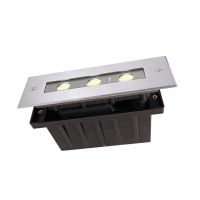 Šviestuvas į/ž LED 4.5W IP67 3000K 340lm 195x63mm H-65mm asimetrinis nerūdijančio plieno sidabrinės spalvos su laidu 0.5m LINE I WW - DEKO LIGHT