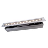 Šviestuvas į/ž LED 16W IP67 3000K 1100lm 549x68mm H-32mm nerūdijančio plieno sidabrinės spalvos su laidu 0.5m LINE V WW - DEKO LIGHT