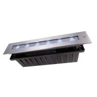 Šviestuvas į/ž LED 16.5W 24V IP67 400lm RGB 328x63mm H-65mm nerūdijančio plieno sidabrinės spalvos su laidu 0.5m LINE III RGB - DEKO LIGHT