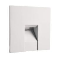 Dangtelis šviestuvui 75x75mm į sieną baltos spalvos su kvadratine skyle ALWAID 2 - DEKO LIGHT