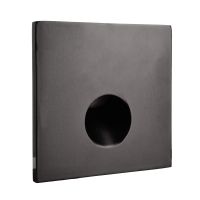 Dangtelis šviestuvui 75x75mm į sieną juodos spalvos su apvalia skyle ALWAID 2 - DEKO LIGHT