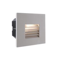 Dangtelis šviestuvui 100x100mm į sieną pilkos spalvos su grotelių formos skyle LIGHT BASE II COB OUTDOOR - DEKO LIGHT