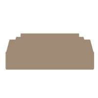 Dangtelis galinis pilkas WAP WTL6/3 - WEIDMULLER