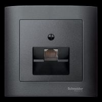 Dangtelis viengubas RJ45 lizdui antracito spalvos System M - SCHNEIDER ELECTRIC