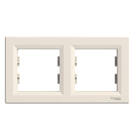 Rėmelis dvigubas horizontalus dramblio kaulo spalvos Asfora - SCHNEIDER ELECTRIC