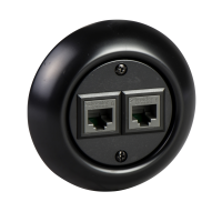 Lizdas kompiuterinis p/t dvigubas RJ45 Kat.6 UTP juodos spalvos Renova - SCHNEIDER ELECTRIC