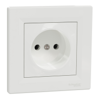 Lizdas p/t SCHUKO be įžeminimo baltos spalvos 16A 250V Asfora - SCHNEIDER ELECTRIC