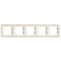 Rėmelis penkiagubas horizontalus dramblio kaulo spalvos Asfora - SCHNEIDER ELECTRIC