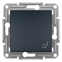 Mygtukas p/t viengubas be rėmelio su simboliu "Varpas" užspaudžiami kontaktai antracito spalvos 10A 250V Asfora - SCHNEIDER ELECTRIC