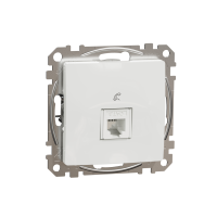 Lizdas telefono p/t viengubas RJ11 be rėmelio baltos spalvos SEDNA DESIGN - SCHNEIDER ELECTRIC