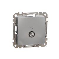 Lizdas p/t TV tarpinis be rėmelio varžtiniai kontaktai aliuminio spalvos 7dB SEDNA DESIGN - SCHNEIDER ELECTRIC