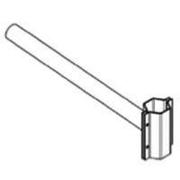 Gembė cinkuota L-1.5m su tvirtinimu prie šono D82mm 5 laipsnių - M4