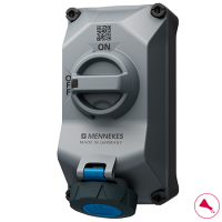 Lizdas CEE v/t 3P 16A 230V IP67 6h su kirtikliu DUO - MENNEKES