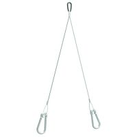 Trosas loveliui iki 400mm 50kg su karabinais plieninis cinkuotas PSARKA400x50 - PROTEC