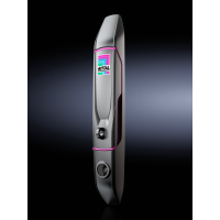 Rankena skydui su spynos laikikliu ir vieta užraktui RAL9005 VX 8618.231 - RITTAL