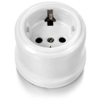 Lizdas v/t SCHUKO baltas porcelianas 16A 250V GARBY - FONTINI