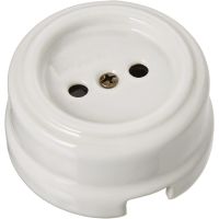 Lizdas v/t be įžeminimo baltas porcelianas 16A 250V GARBY - FONTINI