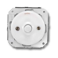 Mygtukas p/t viengubas baltas porcelianas 10A 250V AC/24V DC Serie 31 GARBY COLONIAL - FONTINI