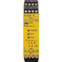 Relė saugos 2so 24V DC automatinis/stebimas paleidimas varžtiniai kontaktai PNOZ e3.1p - PILZ