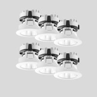 Rinkinys šviestuvų į/l LED 15W IP20 3000K 1080lm D-64mm H-48mm 52 laipsnių baltos matinės spalvos [rinkinyje 6 vnt.] - BEGA