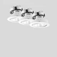 Rinkinys šviestuvų į/l LED 16W IP20 3000K 960lm D-78mm H-48mm 30 laipsnių reguliuojama optika baltos matinės spalvos [rinkinyje 3 vnt.] - BEGA