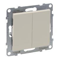 Perjungiklis p/t dvigubas be rėmelio užspaudžiami kontaktai dramblio kaulo spalvos 10A 250V Suno - LEGRAND