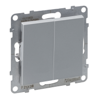 Perjungiklis p/t dvigubas be rėmelio užspaudžiami kontaktai aliuminio spalvos 10A 250V Suno - LEGRAND