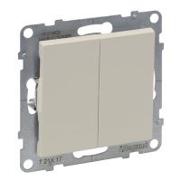 Mygtukas p/t dvigubas be rėmelio užspaudžiami kontaktai dramblio kaulo spalvos 6A 250V Suno - LEGRAND