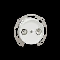 Lizdas p/t TV/R galinis užspaudžiami kontaktai baltos spalvos 1dB S1T Renova - SCHNEIDER ELECTRIC