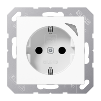 Lizdas p/t SCHUKO su apsauga nuo vaikų varžtiniai kontaktai baltos spalvos Energy A HOME - JUNG