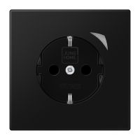 Lizdas p/t SCHUKO su apsauga nuo vaikų varžtiniai kontaktai juodos matinės spalvos Energy LS HOME - JUNG