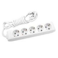 Ilgiklis 5m 5 lizdų su įžeminimu 3x1.5mm2 baltas - ACUMA