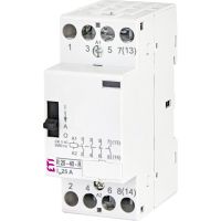 Kontaktorius 4P 25A 230V AC 4no 2 modulių su rankiniu valdymu R 25-40-R-230V AC - ETI
