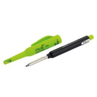 Markeris 1mm juodas grafitinis prailgintu galu žaliu korpusu - CIMCO